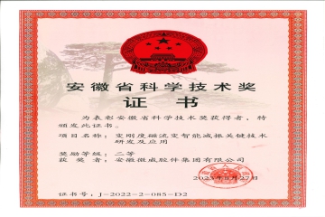 安徽省科学进步奖证书
